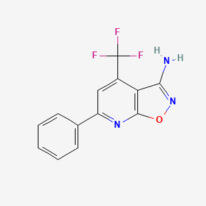 molecular formula C13H8F3N3O B7835899 6-Phenyl-4-trifluoromethyl-isoxazolo[5,4-b]pyridin-3-ylamine 