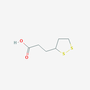 molecular formula C6H10O2S2 B078359 1,2-二硫杂环丙烷-3-丙酸 CAS No. 13125-44-5
