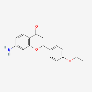 molecular formula C17H15NO3 B7835907 7-氨基-2-(4-乙氧基苯基)-4H-色满-4-酮 