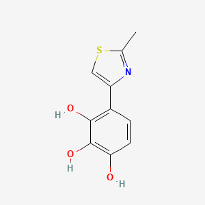 molecular formula C10H9NO3S B7835925 4-(2-Methyl-1,3-thiazol-4-yl)benzene-1,2,3-triol 