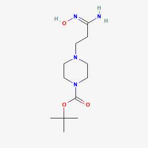 molecular formula C12H24N4O3 B7835965 tert-butyl 4-[(3E)-3-amino-3-(hydroxyimino)propyl]piperazine-1-carboxylate 
