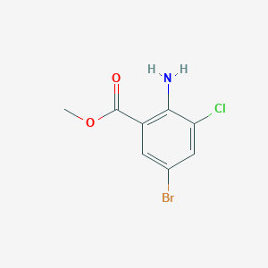 molecular formula C8H7BrClNO2 B7836012 Methyl 2-amino-5-bromo-3-chlorobenzoate 