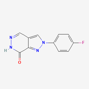 molecular formula C11H7FN4O B7836109 2-(4-fluorophenyl)-2,6-dihydro-7H-pyrazolo[3,4-d]pyridazin-7-one 