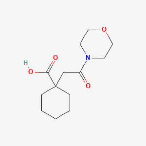 molecular formula C13H21NO4 B7836188 1-(2-Morpholin-4-yl-2-oxoethyl)cyclohexane-1-carboxylic acid 