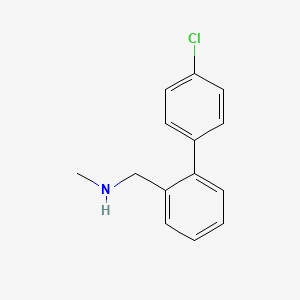 molecular formula C14H14ClN B7836194 {[2-(4-Chlorophenyl)phenyl]methyl}(methyl)amine 