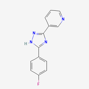 3-[5-(4-Fluorophenyl)-1H-1,2,4-triazol-3-yl]pyridine