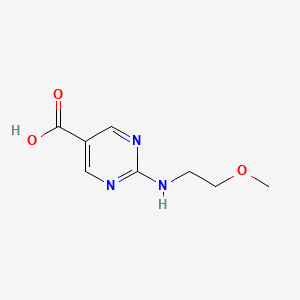 molecular formula C8H11N3O3 B7836428 2-[(2-Methoxyethyl)amino]pyrimidine-5-carboxylic acid 
