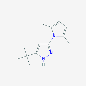 molecular formula C13H19N3 B7836443 5-tert-butyl-3-(2,5-dimethylpyrrol-1-yl)-1H-pyrazole 
