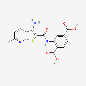 Dimethyl 2-{[(3-amino-4,6-dimethylthieno[2,3-b]pyridin-2-yl)carbonyl]amino}benzene-1,4-dicarboxylate