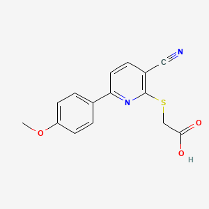 {[3-Cyano-6-(4-methoxyphenyl)pyridin-2-yl]sulfanyl}acetic acid