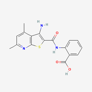 2-{[(3-Amino-4,6-dimethylthieno[2,3-b]pyridin-2-yl)carbonyl]amino}benzoic acid