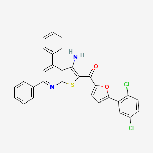 (3-Amino-4,6-diphenylthieno[2,3-b]pyridin-2-yl)-[5-(2,5-dichlorophenyl)furan-2-yl]methanone