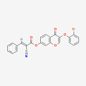 [3-(2-bromophenoxy)-4-oxochromen-7-yl] (E)-2-cyano-3-phenylprop-2-enoate