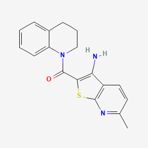 molecular formula C18H17N3OS B7836664 (3-amino-6-methylthieno[2,3-b]pyridin-2-yl)(3,4-dihydroquinolin-1(2H)-yl)methanone 