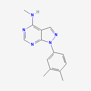 molecular formula C14H15N5 B7836677 1-(3,4-dimethylphenyl)-N-methyl-1H-pyrazolo[3,4-d]pyrimidin-4-amine 