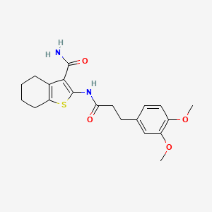 2-[3-(3,4-Dimethoxyphenyl)propanoylamino]-4,5,6,7-tetrahydro-1-benzothiophene-3-carboxamide