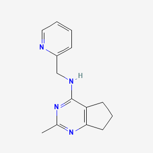 molecular formula C14H16N4 B7836708 2-methyl-N-(pyridin-2-ylmethyl)-6,7-dihydro-5H-cyclopenta[d]pyrimidin-4-amine 