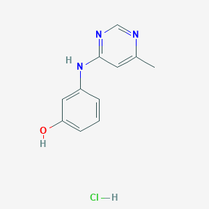 molecular formula C11H12ClN3O B7836727 3-[(6-Methylpyrimidin-4-yl)amino]phenol;hydrochloride 