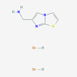 molecular formula C6H9Br2N3S B7836730 Imidazo[2,1-b][1,3]thiazol-6-ylmethanamine;dihydrobromide 