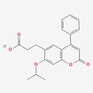 molecular formula C21H20O5 B7836785 3-[2-oxo-4-phenyl-7-(propan-2-yloxy)-2H-chromen-6-yl]propanoic acid 