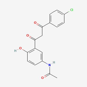 molecular formula C17H14ClNO4 B7836792 N-{3-[3-(4-chlorophenyl)-3-oxopropanoyl]-4-hydroxyphenyl}acetamide 