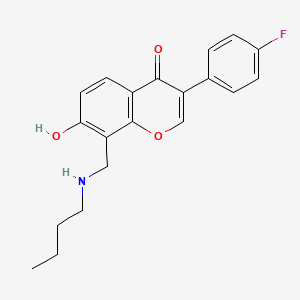 molecular formula C20H20FNO3 B7836808 8-[(butylamino)methyl]-3-(4-fluorophenyl)-7-hydroxy-4H-chromen-4-one 