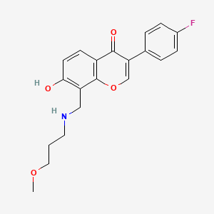 molecular formula C20H20FNO4 B7836811 3-(4-fluorophenyl)-7-hydroxy-8-{[(3-methoxypropyl)amino]methyl}-4H-chromen-4-one 