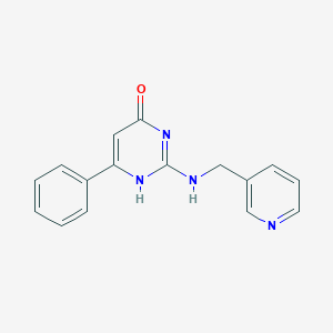 molecular formula C16H14N4O B7836849 6-phenyl-2-(pyridin-3-ylmethylamino)-1H-pyrimidin-4-one 