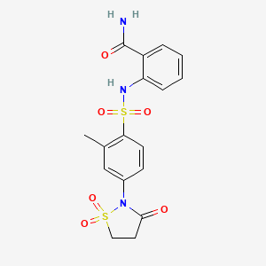 2-({[4-(1,1-Dioxido-3-oxoisothiazolidin-2-yl)-2-methylphenyl]sulfonyl}amino)benzamide