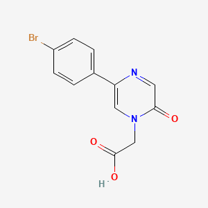 molecular formula C12H9BrN2O3 B7836928 [5-(4-bromophenyl)-2-oxopyrazin-1(2H)-yl]acetic acid 