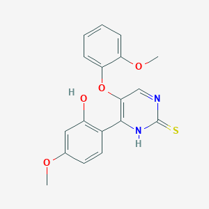 molecular formula C18H16N2O4S B7836935 4-(2-hydroxy-4-methoxyphenyl)-5-(2-methoxyphenoxy)pyrimidine-2(1H)-thione 