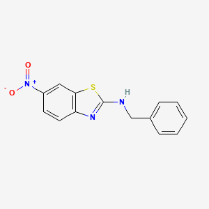 molecular formula C14H11N3O2S B7836946 Benzyl-(6-nitrobenzothiazol-2-yl)-amine 
