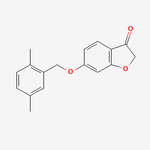 molecular formula C17H16O3 B7836954 6-[(2,5-二甲苯甲基)氧基]-1-苯并呋喃-3(2H)-酮 