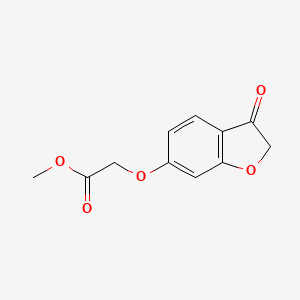 molecular formula C11H10O5 B7836958 Methyl [(3-oxo-2,3-dihydro-1-benzofuran-6-yl)oxy]acetate 