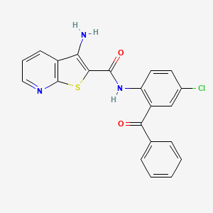 3-amino-N-[4-chloro-2-(phenylcarbonyl)phenyl]thieno[2,3-b]pyridine-2-carboxamide