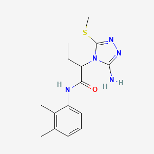 molecular formula C15H21N5OS B7837106 2-(3-amino-5-methylsulfanyl-1,2,4-triazol-4-yl)-N-(2,3-dimethylphenyl)butanamide 