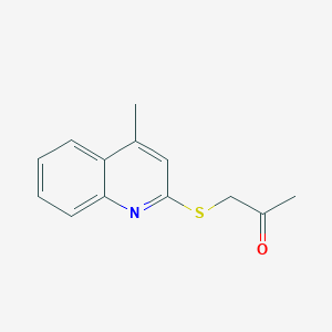molecular formula C13H13NOS B7837180 1-[(4-Methylquinolin-2-yl)sulfanyl]acetone CAS No. 13896-85-0