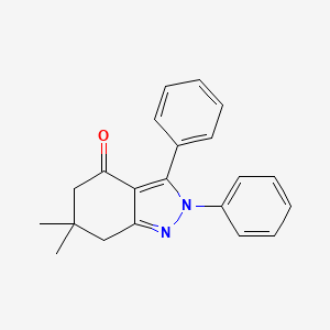 molecular formula C21H20N2O B7837365 6,6-Dimethyl-2,3-diphenyl-5,7-dihydroindazol-4-one 