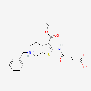 4-[(6-Benzyl-3-ethoxycarbonyl-4,5,6,7-tetrahydrothieno[2,3-c]pyridin-6-ium-2-yl)amino]-4-oxobutanoate