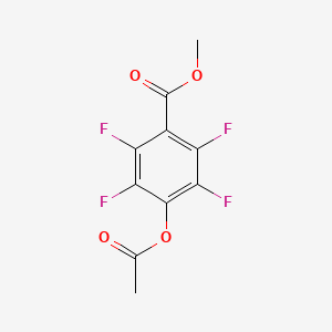 molecular formula C10H6F4O4 B7837506 4-Acetoxy-2,3,5,6-tetrafluorobenzoic acid methyl ester 