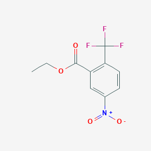 molecular formula C10H8F3NO4 B7837536 Ethyl 5-nitro-2-(trifluoromethyl)benzoate 