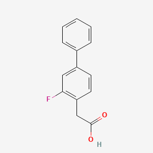 molecular formula C14H11FO2 B7837641 2-(3-Fluoro-[1,1'-biphenyl]-4-yl)acetic acid CAS No. 5366-51-8