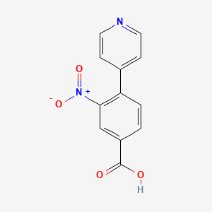 molecular formula C12H8N2O4 B7837656 3-Nitro-4-(pyridin-4-yl)benzoic acid 