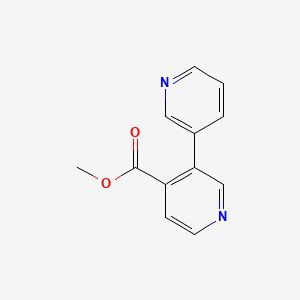 molecular formula C12H10N2O2 B7837676 Methyl 3-(pyridin-3-YL)isonicotinate 
