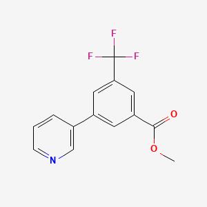 molecular formula C14H10F3NO2 B7837684 3-(吡啶-3-基)-5-(三氟甲基)苯甲酸甲酯 