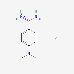 molecular formula C9H14ClN3 B7837720 [Amino-[4-(dimethylamino)phenyl]methylidene]azanium;chloride 