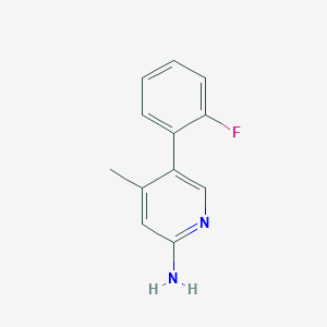 molecular formula C12H11FN2 B7837769 5-(2-Fluorophenyl)-4-methylpyridin-2-amine 