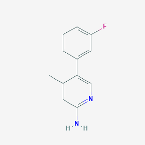molecular formula C12H11FN2 B7837776 5-(3-Fluorophenyl)-4-methylpyridin-2-amine 