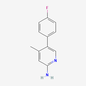 molecular formula C12H11FN2 B7837777 5-(4-Fluorophenyl)-4-methylpyridin-2-amine 