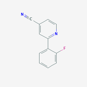 molecular formula C12H7FN2 B7837788 2-(2-Fluorophenyl)isonicotinonitrile CAS No. 736991-87-0